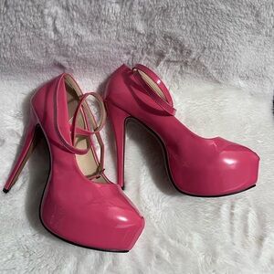 OCHENTA Women's Ankle Strap Platform Party Closed Toe Dress High Heels Pumps